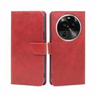 For OPPO Find X6 Pro 5G Calf Texture Buckle Flip Leather Phone Case(Red) - 1