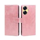 For Realme C55 4G Calf Texture Buckle Flip Leather Phone Case(Rose Gold) - 1