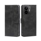 For Realme GT Neo 5 / GT3 / GT Neo 5 240W Calf Texture Buckle Flip Leather Phone Case(Black) - 1