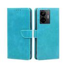 For Realme GT Neo 5 / GT3 / GT Neo 5 240W Calf Texture Buckle Flip Leather Phone Case(Blue) - 1