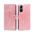 For Realme V30 5G / V30t Calf Texture Buckle Flip Leather Phone Case(Rose Gold) - 1