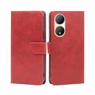 For vivo Y100 5G Calf Texture Buckle Flip Leather Phone Case(Red) - 1