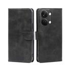 For OnePlus Ace 2V 5G Calf Texture Buckle Flip Leather Phone Case(Black) - 1