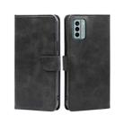 For Nokia G22 Calf Texture Buckle Flip Leather Phone Case(Black) - 1