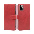 For Motorola Moto G Power 2023 Calf Texture Buckle Flip Leather Phone Case(Red) - 1