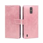 For ZTE Blade A32 Calf Texture Buckle Flip Leather Phone Case(Rose Gold) - 1