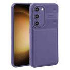 For Samsung Galaxy S23+ 5G Twill Texture TPU Shockproof Phone Case(Purple) - 1