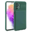 For Samsung Galaxy A73 5G Twill Texture TPU Shockproof Phone Case(Green) - 1