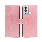 For Infinix Hot 12i Calf Texture Buckle Flip Leather Phone Case(Rose Gold) - 1