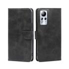 For Infinix Note 11 Calf Texture Buckle Flip Leather Phone Case(Black) - 1