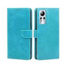 For Infinix Note 11 Calf Texture Buckle Flip Leather Phone Case(Blue) - 1
