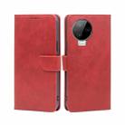 For Infinix Note 12 Pro 4G/Note 12 2023 Calf Texture Buckle Flip Leather Phone Case(Red) - 1