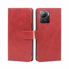 For Infinix Note 12 VIP Calf Texture Buckle Flip Leather Phone Case(Red) - 1