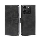 For Infinix Smart 7 Calf Texture Buckle Flip Leather Phone Case(Black) - 1