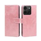 For Infinix Smart 7 Calf Texture Buckle Flip Leather Phone Case(Rose Gold) - 1