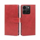 For Infinix Smart 7 Calf Texture Buckle Flip Leather Phone Case(Red) - 1