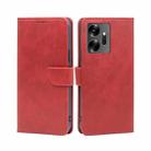 For Infinix Zero 20 Calf Texture Buckle Flip Leather Phone Case(Red) - 1