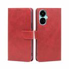 For Tecno Camon 19 / 19 Pro Calf Texture Buckle Flip Leather Phone Case(Red) - 1