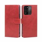 For Tecno Spark 8C / Spark GO 2022 Calf Texture Buckle Flip Leather Phone Case(Red) - 1