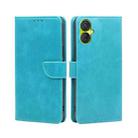 For Tecno Spark 9 Pro Calf Texture Buckle Flip Leather Phone Case(Blue) - 1