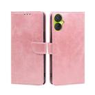 For Tecno Spark 9 Pro Calf Texture Buckle Flip Leather Phone Case(Rose Gold) - 1