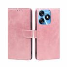 For Tecno Spark 10 4G Calf Texture Buckle Flip Leather Phone Case(Rose Gold) - 1