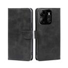 For Tecno Spark GO 2023/Pop 7/Pop 7 Pro Calf Texture Buckle Flip Leather Phone Case(Black) - 1