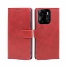 For Tecno Spark GO 2023/Pop 7/Pop 7 Pro Calf Texture Buckle Flip Leather Phone Case(Red) - 1