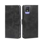 For TCL 403 Calf Texture Buckle Flip Leather Phone Case(Black) - 1