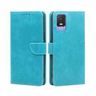 For TCL 403 Calf Texture Buckle Flip Leather Phone Case(Blue) - 1