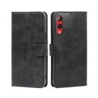 For Rakuten Hand 4G Calf Texture Buckle Flip Leather Phone Case(Black) - 1