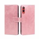 For Rakuten Hand 4G Calf Texture Buckle Flip Leather Phone Case(Rose Gold) - 1