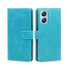 For Blackview A52 Calf Texture Buckle Flip Leather Phone Case(Blue) - 1