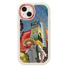 For iPhone 14 Pro Max Oil Painting Pattern TPU Protective Phone Case(Street) - 1