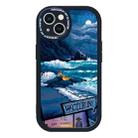 For iPhone 14 Pro Max Oil Painting Pattern TPU Protective Phone Case(Beach) - 1