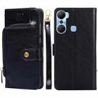 For Infinix Hot 12 Pro Zipper Bag Leather Phone Case(Black) - 1