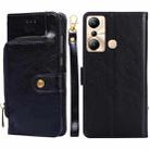 For Infinix Hot 20i Zipper Bag Leather Phone Case(Black) - 1
