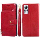 For Infinix Note 11 Zipper Bag Leather Phone Case(Red) - 1