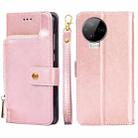 For Infinix Note 12 Pro 4G Zipper Bag Leather Phone Case(Rose Gold) - 1