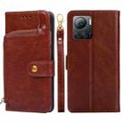 For Infinix Note 12 VIP Zipper Bag Leather Phone Case(Brown) - 1