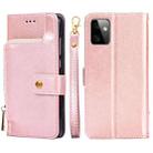 For Motorola Moto G Power 2023 Zipper Bag Leather Phone Case(Rose Gold) - 1