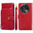 For OPPO Find X6 5G Zipper Bag Leather Phone Case(Red) - 1