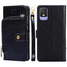 For TCL 403 Zipper Bag Leather Phone Case(Black) - 1