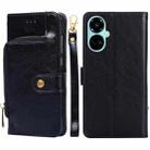 For Tecno Camon 19 / 19 Pro Zipper Bag Leather Phone Case(Black) - 1