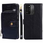 For Tecno Spark 8C Zipper Bag Leather Phone Case(Black) - 1