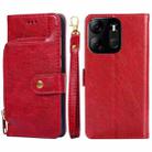 For Tecno Spark Go 2023 Zipper Bag Leather Phone Case(Red) - 1