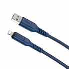 hoco X59 Victory 2.4A USB to 8 Pin Charging Data Dable, Length:2m(Blue) - 1