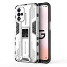 For OPPO A93S 5G Supersonic PC + TPU Shock-proof Protective Phone Case with Holder(Silver) - 1