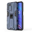 For OPPO K9S 5G Supersonic PC + TPU Shock-proof Protective Phone Case with Holder(Blue) - 1
