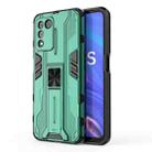 For OPPO K9S 5G Supersonic PC + TPU Shock-proof Protective Phone Case with Holder(Green) - 1